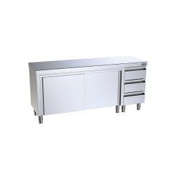 Mueble con cajones y puertas correderas fondo 600