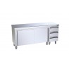 Mueble con cajones y puertas correderas fondo 600