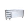 Mueble con cajones y puertas correderas fondo 600