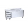 Mueble con cajones y puertas correderas fondo 700