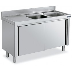 Muebles fregaderos con puertas fondo 600