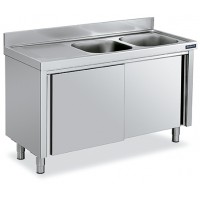 Muebles fregaderos con puertas fondo 600