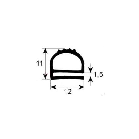 Burlete resistente calor para puerta 2255