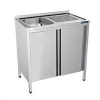 Fregadero con puertas de 1000x500 mm
