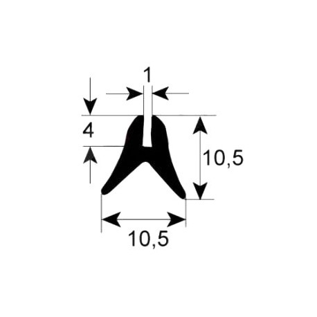 Junta puerta vidrio alta temperatura 1615