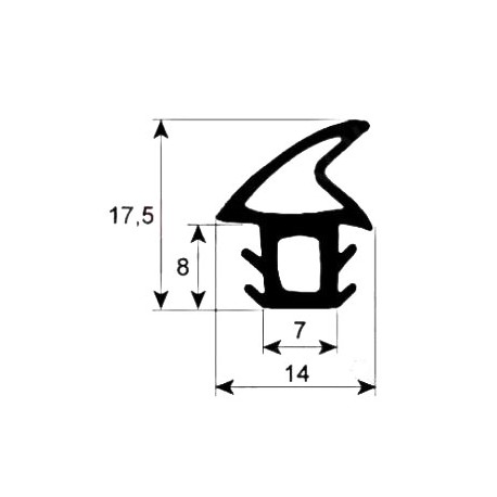 Burlete puerta alta temperatura 2745