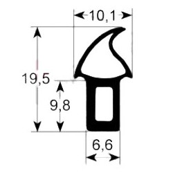 Burlete puerta alta temperatura 2740