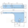 Soporte inferior para bisagras DB800 y DB803