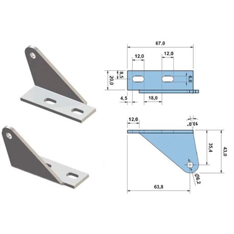 Soporte superior para bisagras DB625