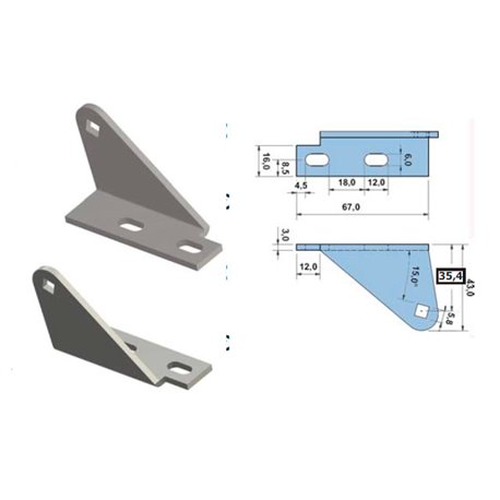 Soporte superior para bisagras DB651