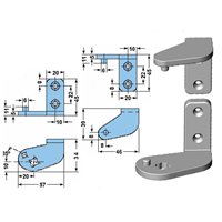 Conjunto soportes para bisagras DB500
