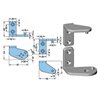 Conjunto soportes para bisagras DB500