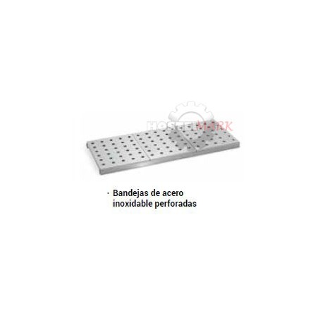 Estantes con bandejas polipropileno acero inoxidable