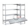 Estanteria angular en acero inoxidable lisas