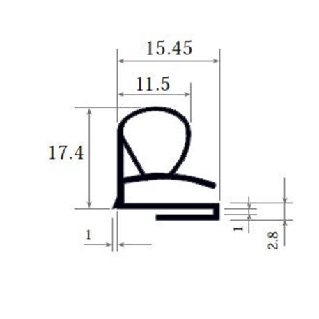 Burlete UR-639 (2.5 mts)