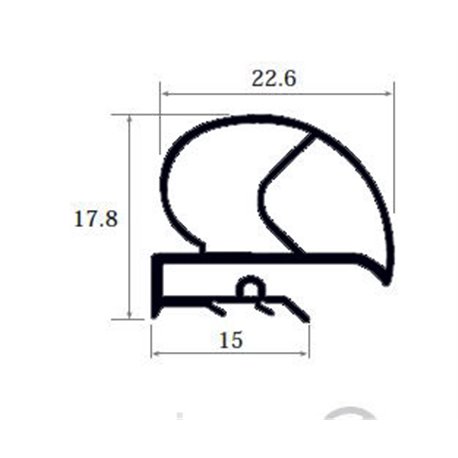 Burlete UR-765 (2.5 mts)