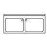 Fregadero industrial 120x700