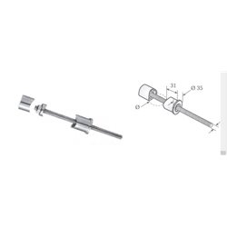 Conector para tubo redondo a pared