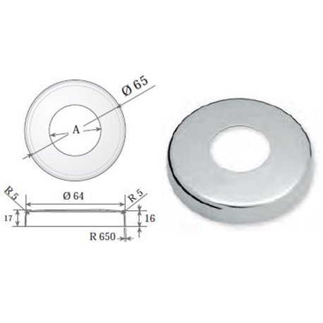 Valona o embellecedor de Ø 65 mm plano