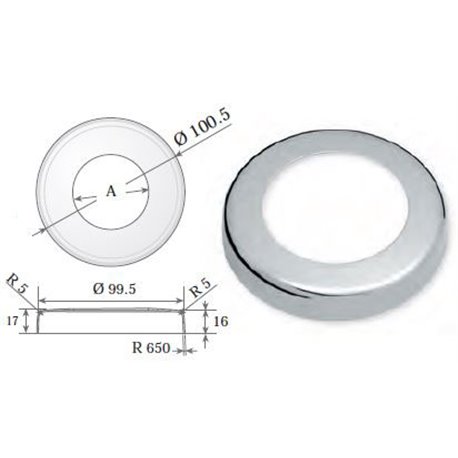 Valona o embellecedor de Ø 100 mm plano