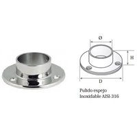 Soporte fijación suelo para tubo redondo
