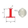 Soporte suelo para fijación tubo 43 y 50.8mm