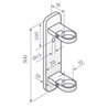Soporte para pared tubo redondo 43 y 50.8mm