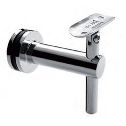 Soporte para fijación a cristal para tubo redondo