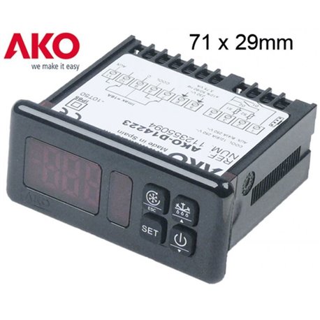 Controlador AKO-D14212 panelable digital 12v 2 relés