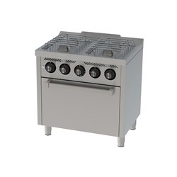 Cocina a gas 4 fuegos y horno gas 600 basic