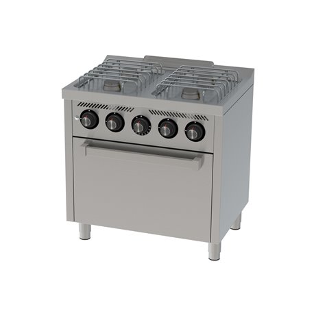 Cocina a gas 4 fuegos y horno gas 600 basic