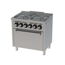 Cocina a gas 4 fuegos y horno eléctrico 600 basic