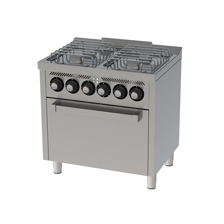 Cocina a gas 4 fuegos y horno eléctrico 600 basic