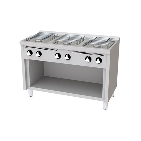 Cocina a gas 6 fuegos y base serie 600 basic