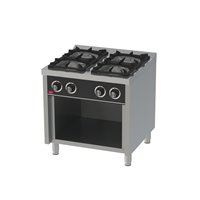 Cocina a gas 4 fuegos con base serie 750