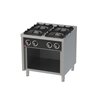 Cocina a gas 4 fuegos con base serie 750