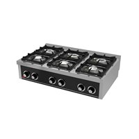 Cocina a gas 6 fuegos serie 750