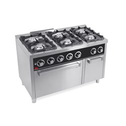 Cocina a gas 6 fuegos con horno serie 750