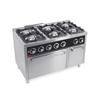 Cocina a gas 6 fuegos con horno serie 750