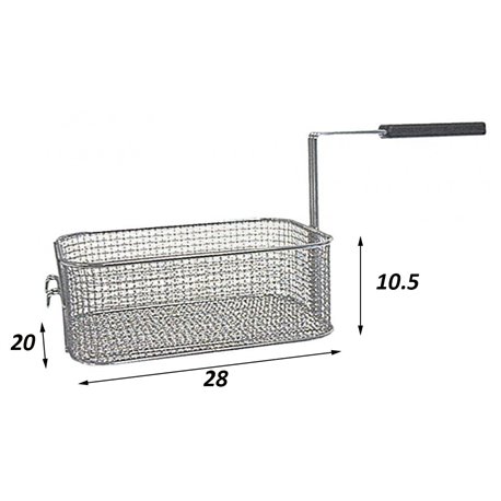 Cesta freidora Mareno 280 x 200 x 105 mm