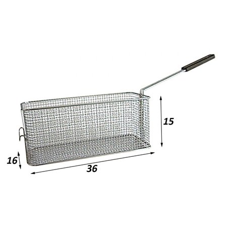 Cesta freidora Mareno 360 x 160 x 150 mm