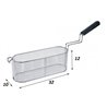 Cesta freidora Zanussi 320 x 100 x 120 mm