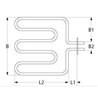 Resistencia horno Smeg 1190W
