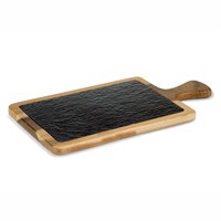 Pizarra y acacia con mango madera