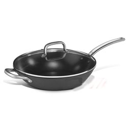 Wok con tapa de cristal acero Steel-Pro