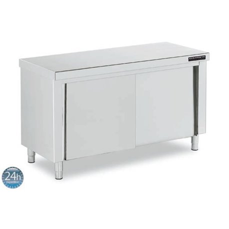 Mesa trabajo central fondo 550 con puertas