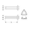 Resistencia horno Electrolux, Zanussi 17000W
