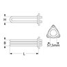 Resistencia horno Electrolux, Zanussi 9000W 400v