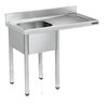 Fregadero de 1200x550 mm con espacio lavavajillas