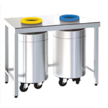 Mesa de reciclado abierta fondo 600